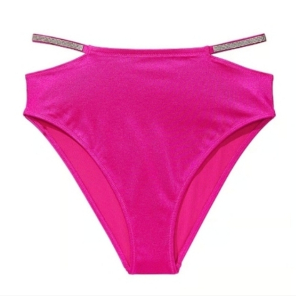 VICTORIA'S SECRET SWIM Shine Strap High-Waist Cheeky Bikini Bottom - Picture 2 of 9